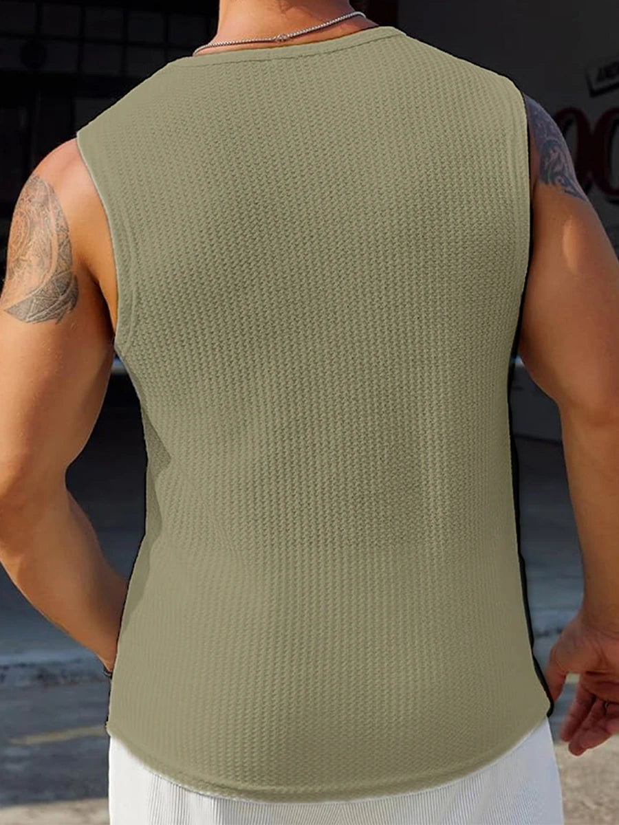 Men's Ribbed Knit Tank Tops for Casual Workout and Style - Ky Ky Kiwi