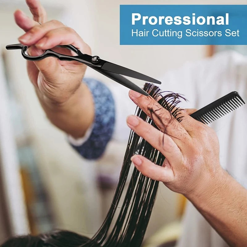 Professional Barber Scissors 6.0 inch Hairdressing Scissors Hair Cutting Thinning Shears Set