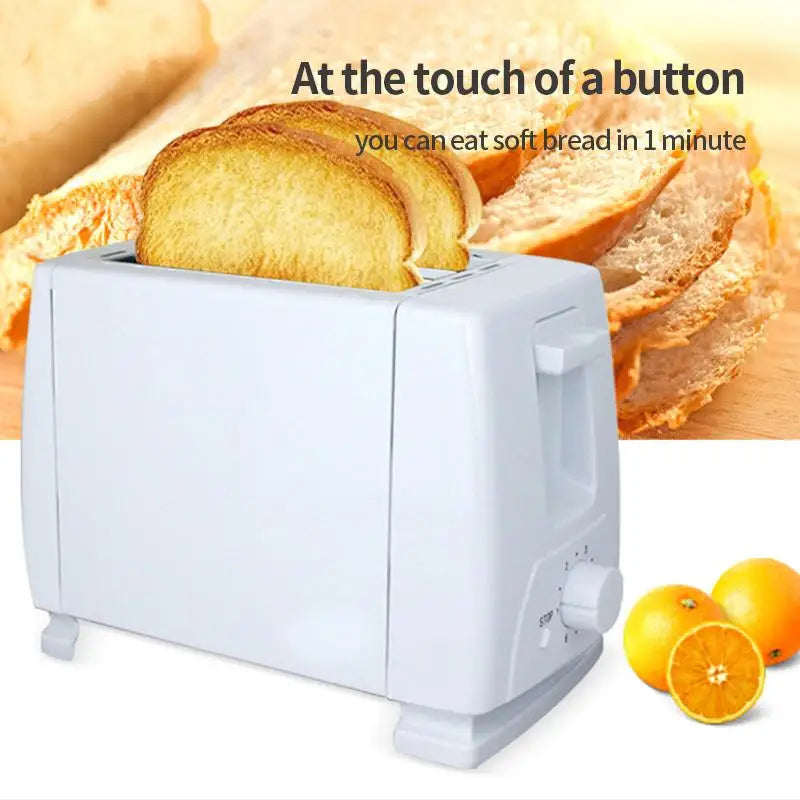 Automatic 2 Slices Toaster Removable Crumb Tray Electric Sandwich Breakfast Maker Pop Up 650W Kitchen Appliances