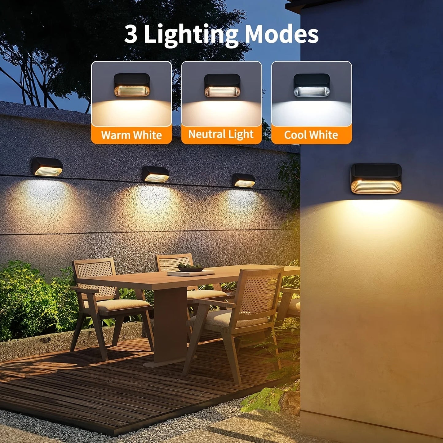 Solar Powered Fence Lights for Outdoor Patio and Yard Decor - Ky Ky Kiwi