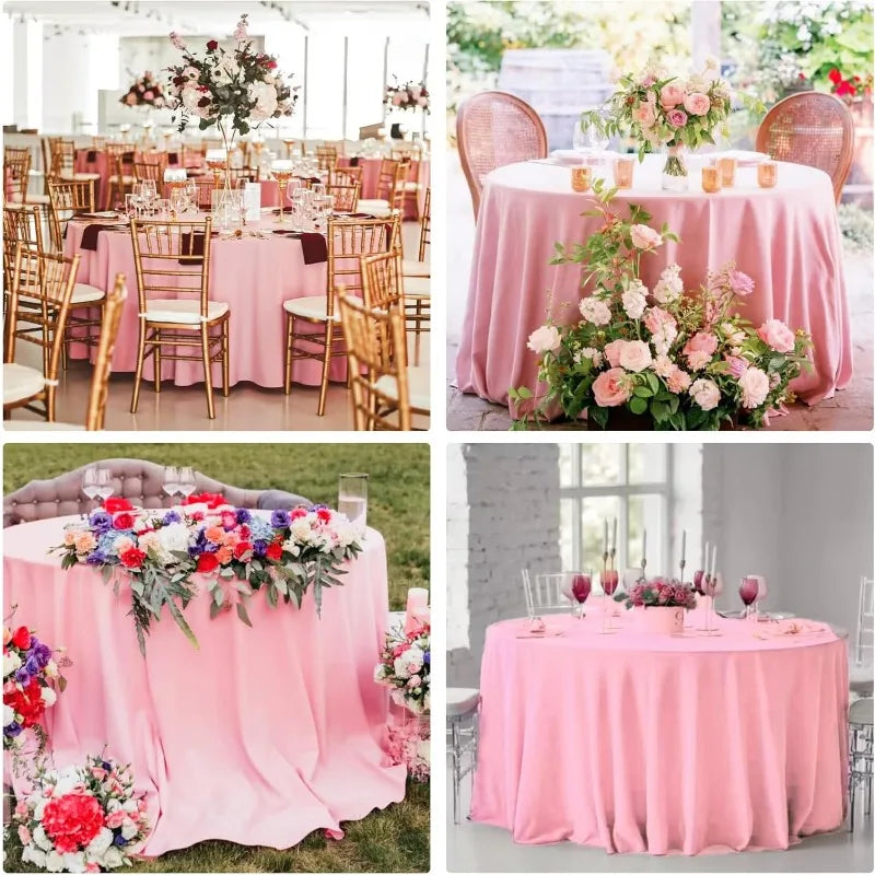 Round Polyester Tablecloths for Elegant Dining Experiences - Ky Ky Kiwi