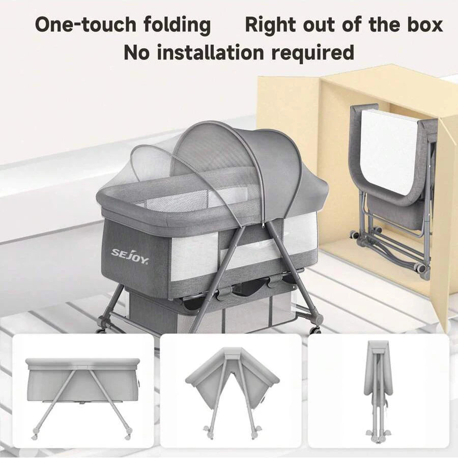 Sejoy 3 in 1 Rocking Crib and Bassinet for Newborns - Ky Ky Kiwi
