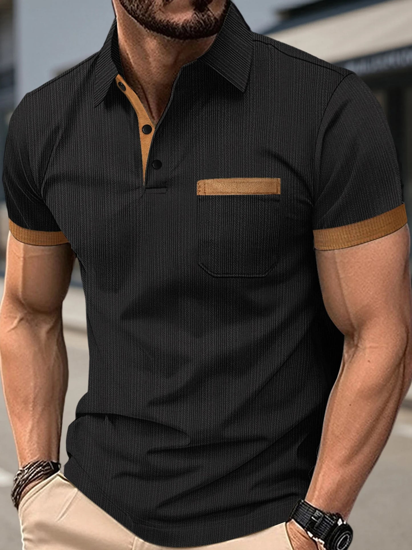 Men's Stylish Summer Lapel T-Shirt for Beach and Streetwear - Ky Ky Kiwi