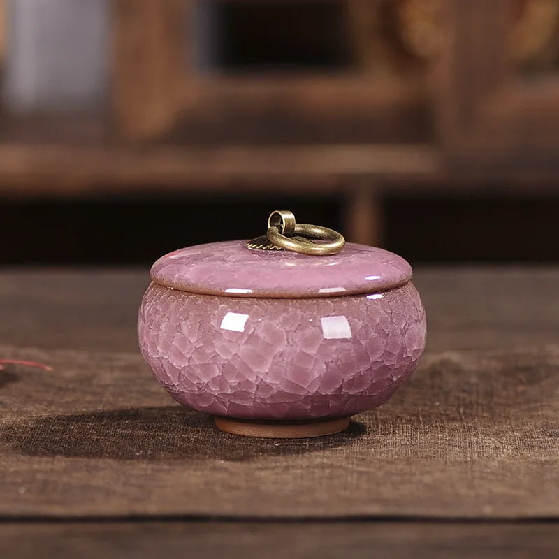 Tea Coffee Sugar Storage Jar China Crafts Decoration Mini Ceramic Jar Kitchen Storage Bottles & Jars Containers Home Decor New