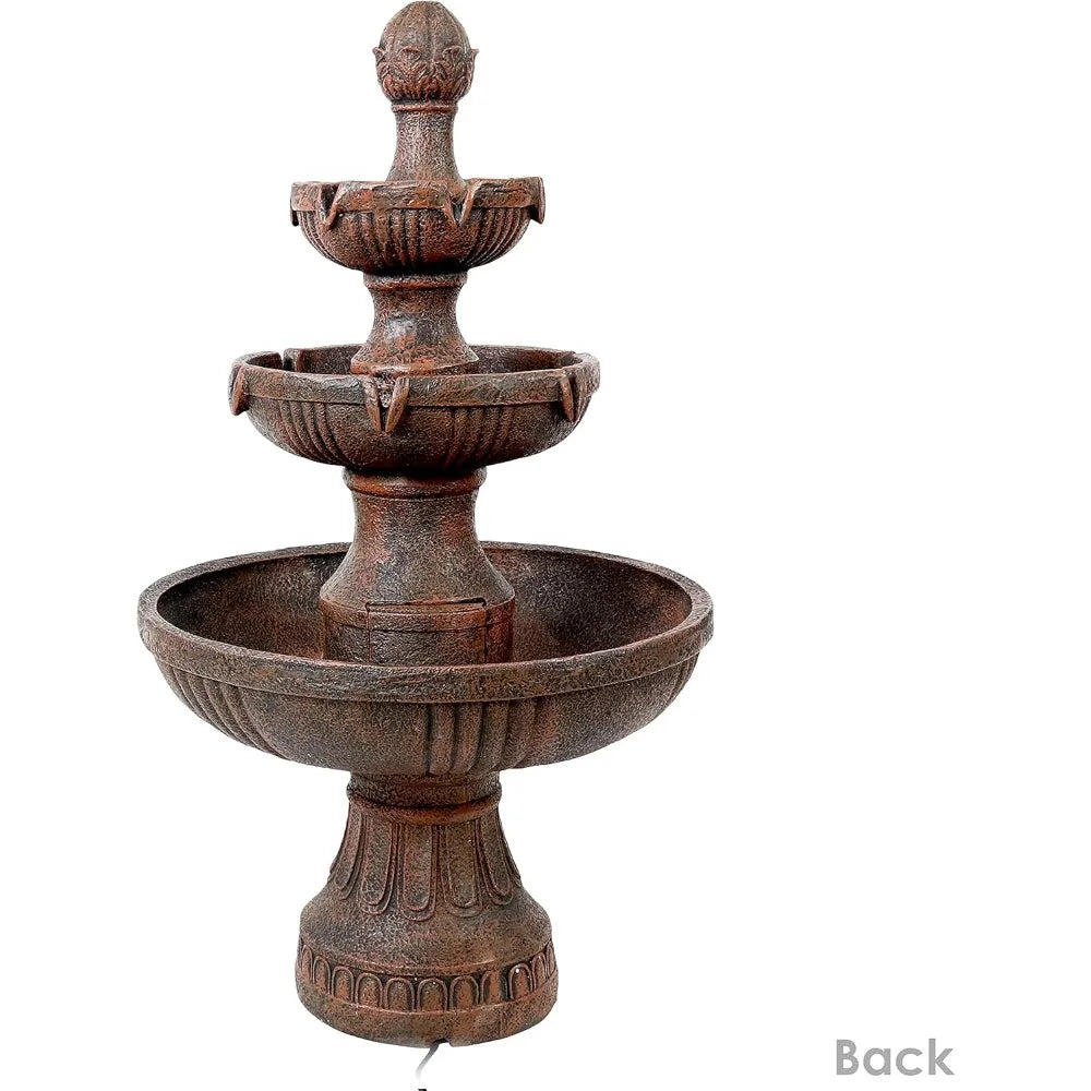 Elegant Three-Layer Electric Fountain for Outdoor Spaces - Ky Ky Kiwi