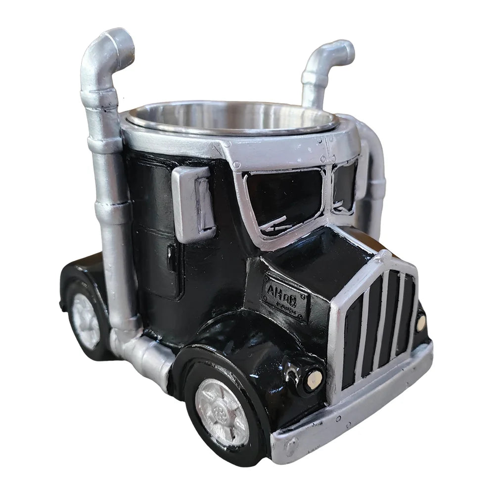 1PCS Creative Truck Design Coffee Mug 11 Ounces Semi-trailer Water Cup Desktop Home Kitchen Semi Truck Coffee Cup Ornament