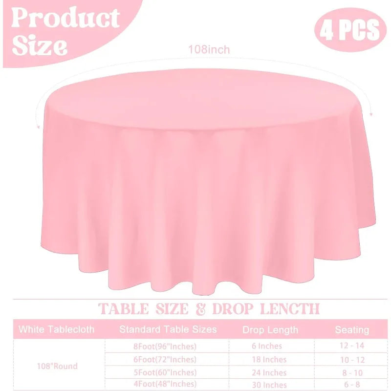Round Polyester Tablecloths for Elegant Dining Experiences - Ky Ky Kiwi
