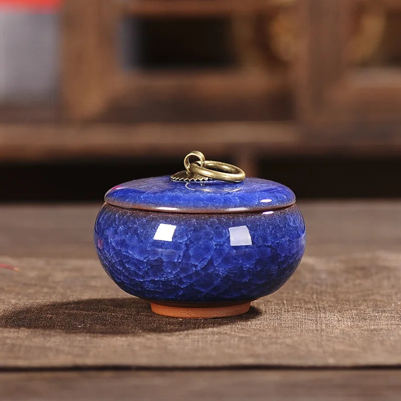 Tea Coffee Sugar Storage Jar China Crafts Decoration Mini Ceramic Jar Kitchen Storage Bottles & Jars Containers Home Decor New