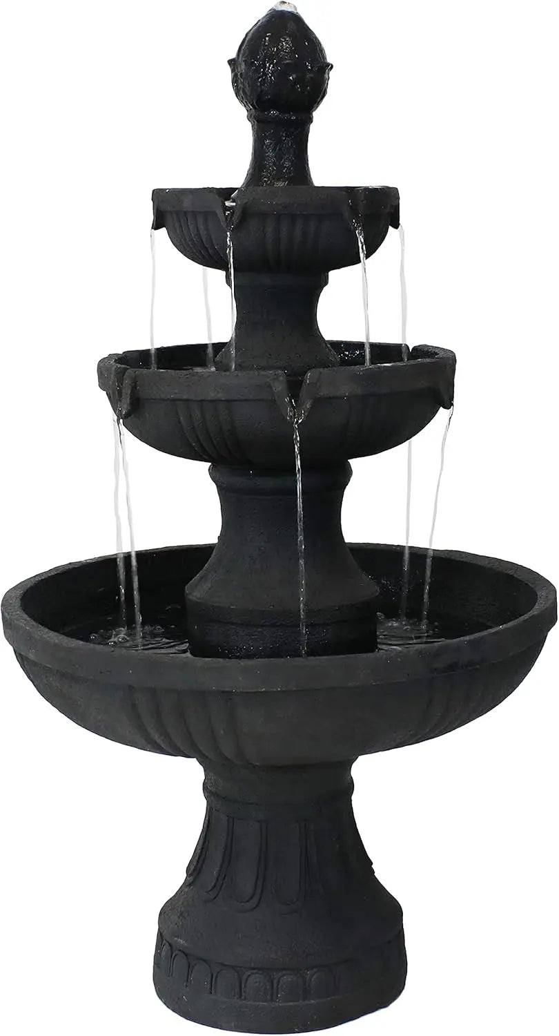 Elegant Three-Layer Electric Fountain for Outdoor Spaces - Ky Ky Kiwi