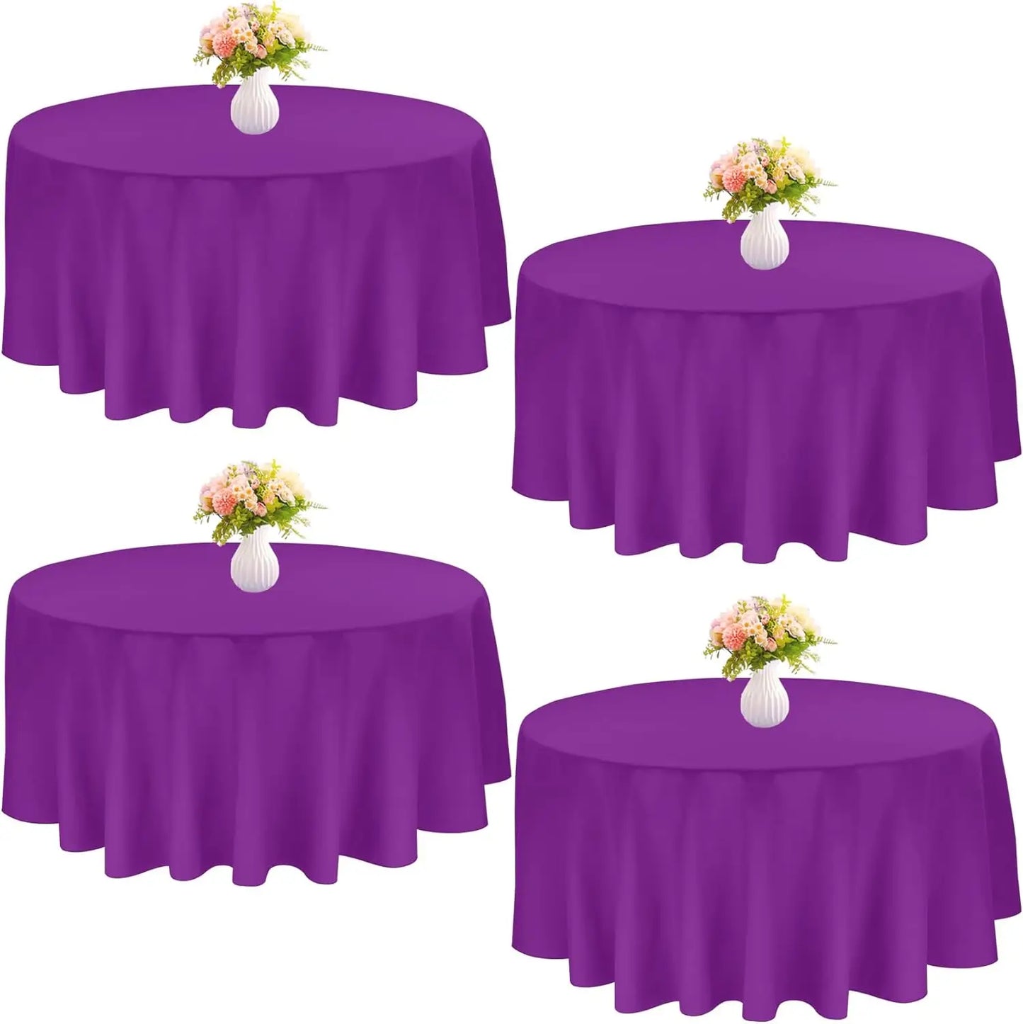 Round Polyester Tablecloths for Elegant Dining Experiences - Ky Ky Kiwi