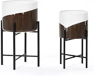 Modern Decorative Metal Planters Set for Indoor Plants - Ky Ky Kiwi