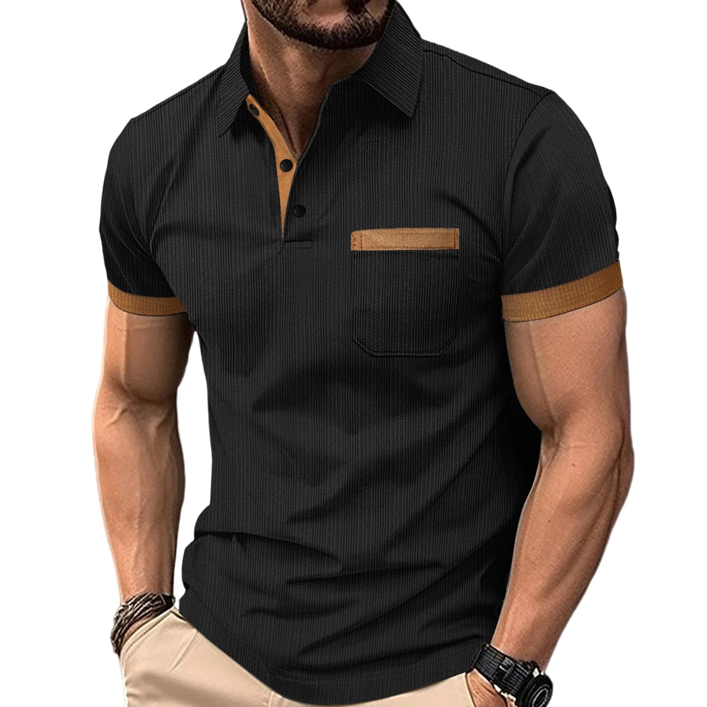Men's Stylish Summer Lapel T-Shirt for Beach and Streetwear - Ky Ky Kiwi