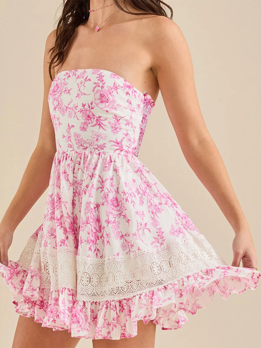 Women s Boho Off Shoulder Maxi Dress with Floral Print and Ruffled Hemline Perfect for Summer and Beach Vacation