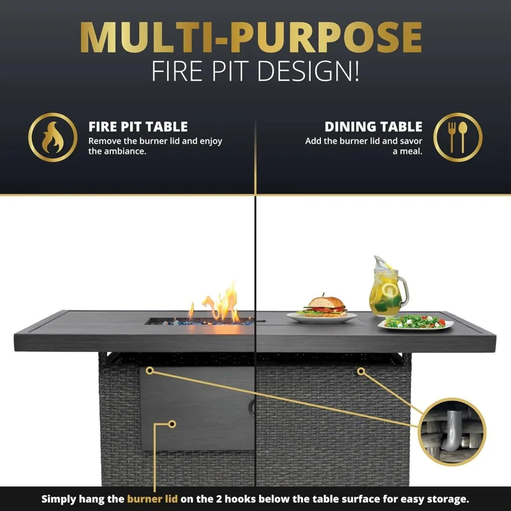 Outdoor Propane Fire Pit Table for Cozy Gatherings - Ky Ky Kiwi