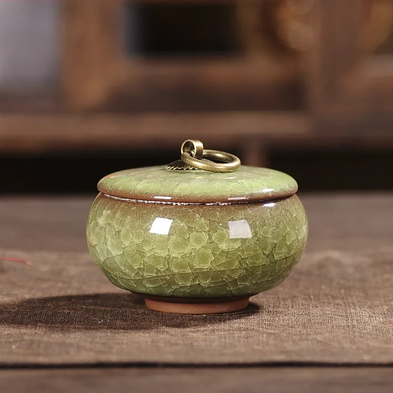 Tea Coffee Sugar Storage Jar China Crafts Decoration Mini Ceramic Jar Kitchen Storage Bottles & Jars Containers Home Decor New