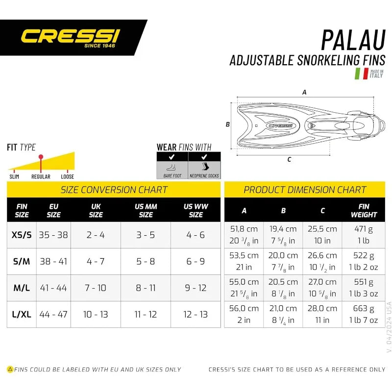 Cressi Premium Travel Snorkel Set with Fins and Mask - Ky Ky Kiwi