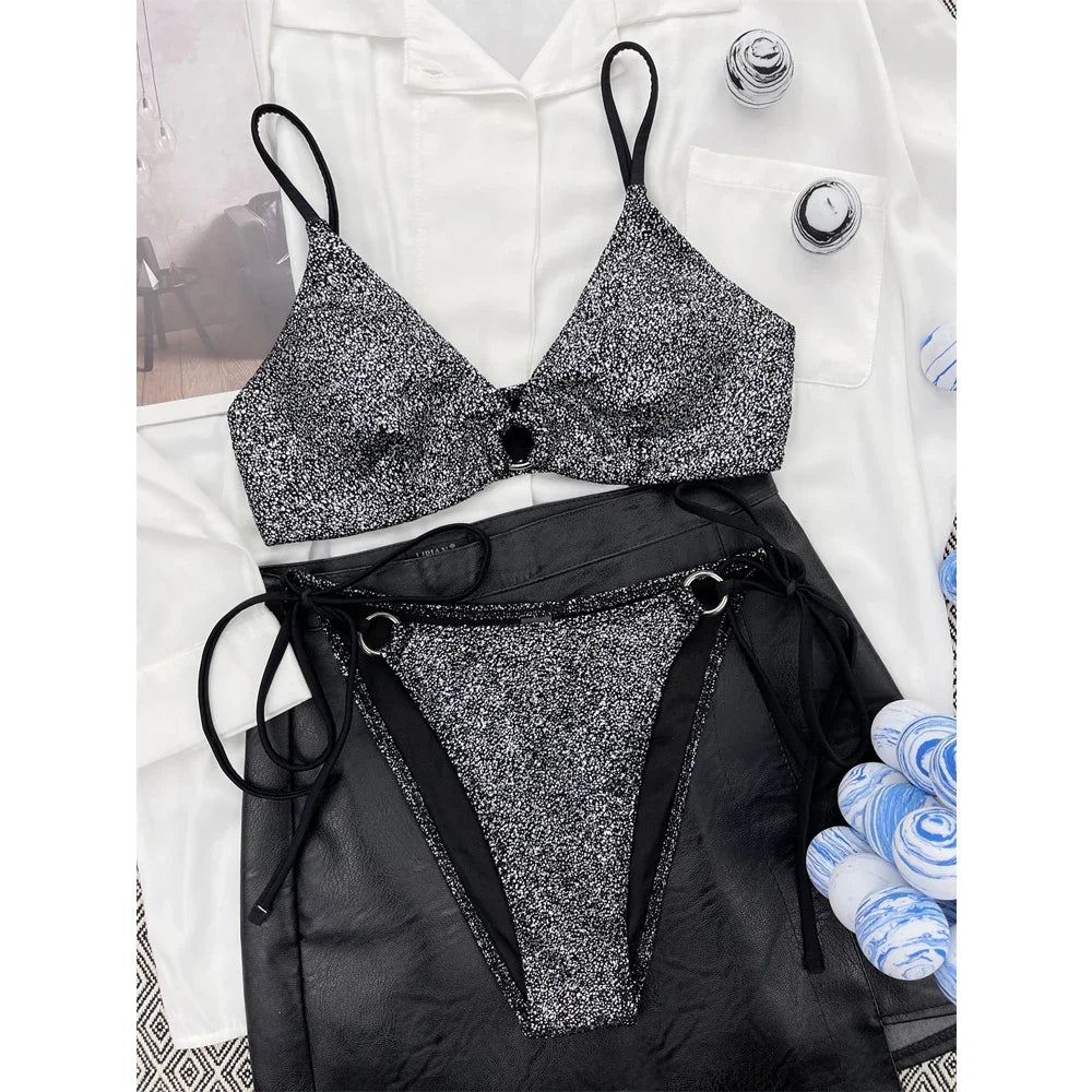Sexy V-neck Push Up Bikini Two-piece Swimsuit for Women - Ky Ky Kiwi
