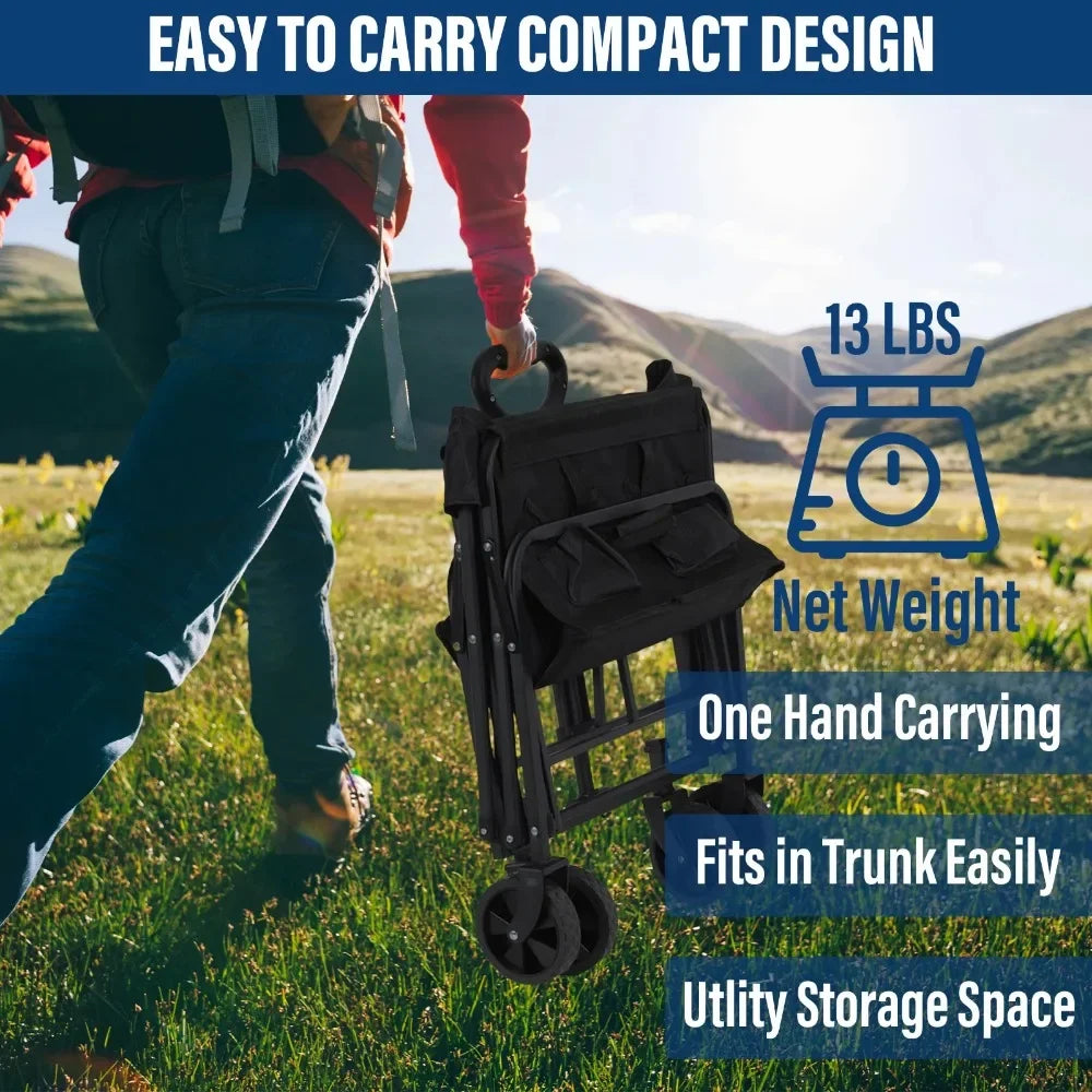 Outdoor Camping Handcart with Foldable Wheels for Easy Transport - Ky Ky Kiwi