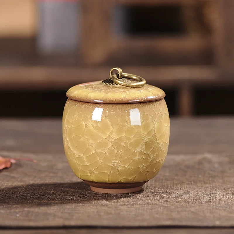 Tea Coffee Sugar Storage Jar China Crafts Decoration Mini Ceramic Jar Kitchen Storage Bottles & Jars Containers Home Decor New