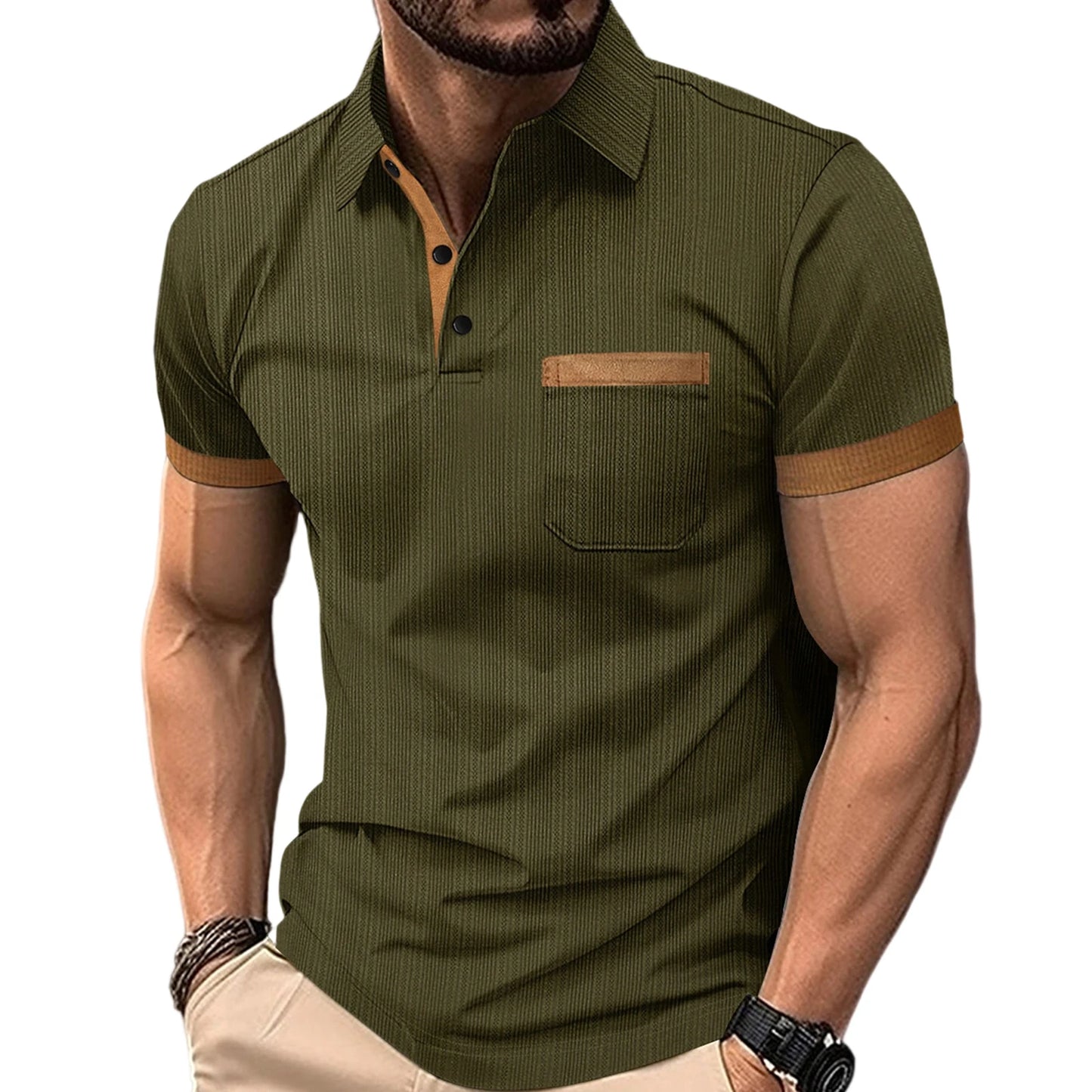 Men's Stylish Summer Lapel T-Shirt for Beach and Streetwear - Ky Ky Kiwi