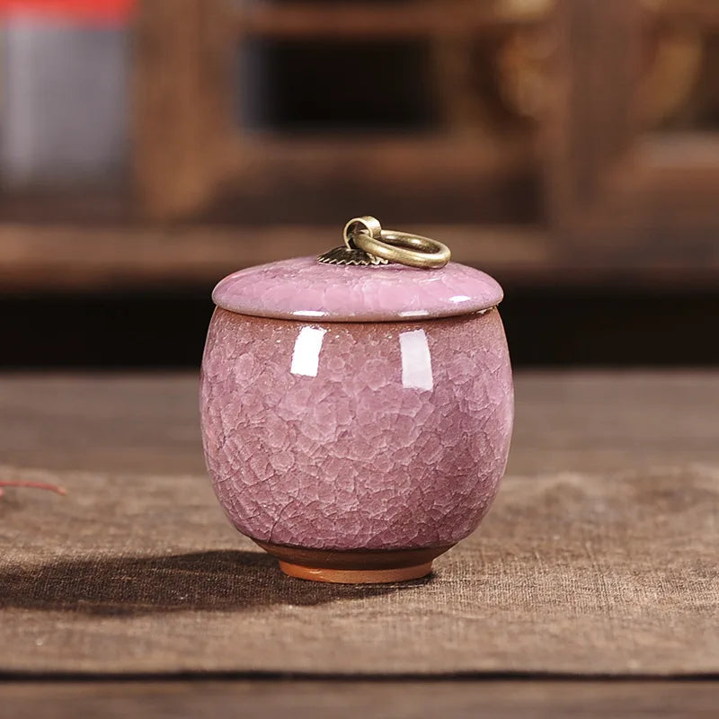 Tea Coffee Sugar Storage Jar China Crafts Decoration Mini Ceramic Jar Kitchen Storage Bottles & Jars Containers Home Decor New