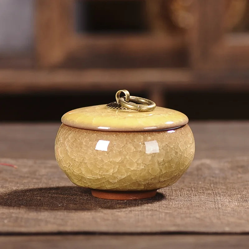 Tea Coffee Sugar Storage Jar China Crafts Decoration Mini Ceramic Jar Kitchen Storage Bottles & Jars Containers Home Decor New