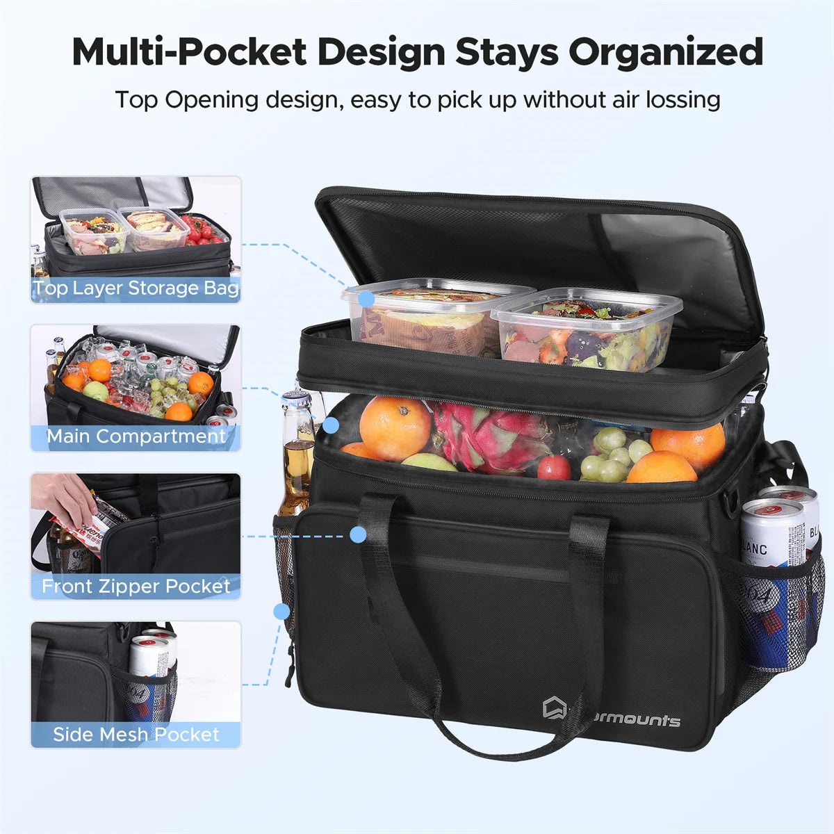Collapsible Soft Cooler Bag for Beach and Camping Adventures - Ky Ky Kiwi
