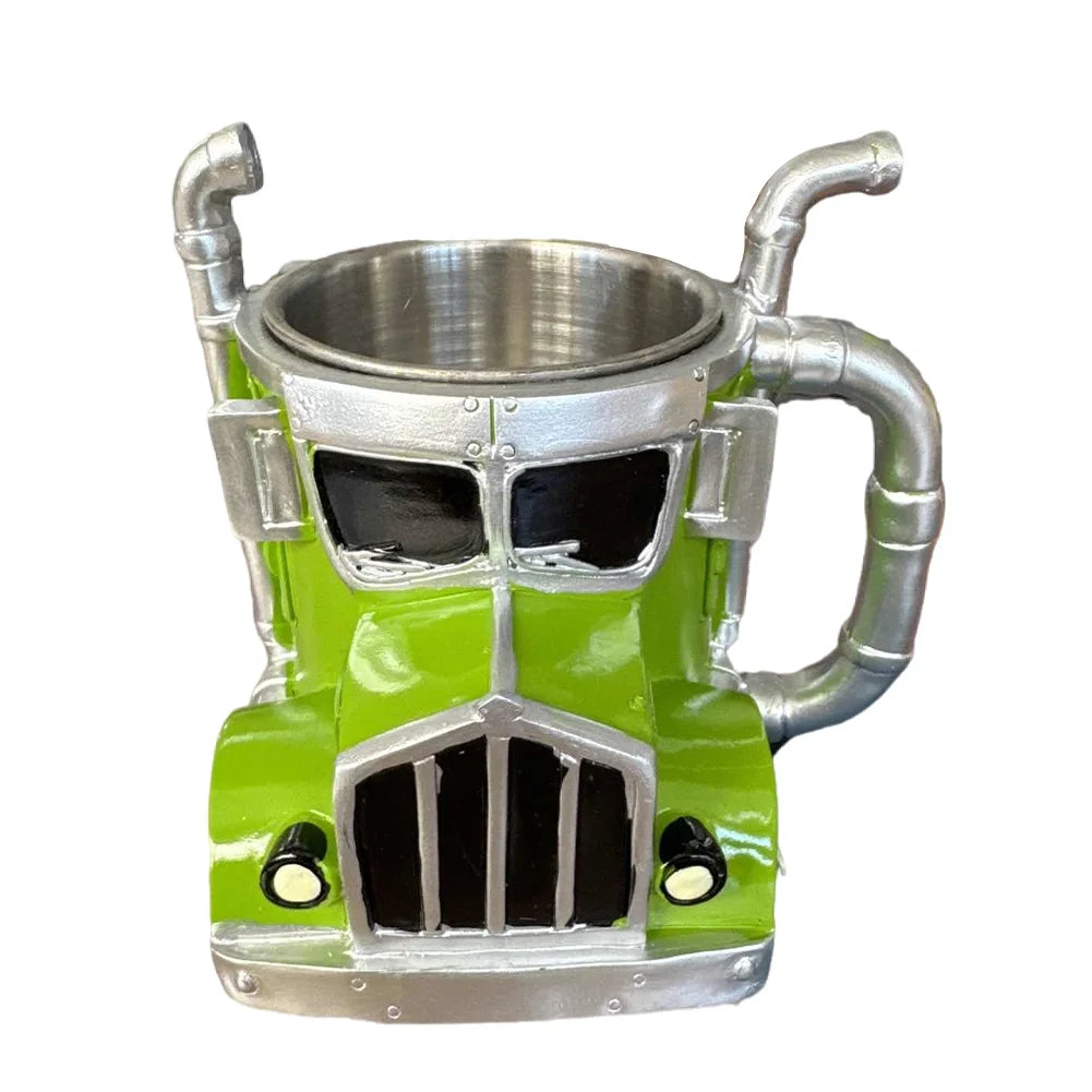 1PCS Creative Truck Design Coffee Mug 11 Ounces Semi-trailer Water Cup Desktop Home Kitchen Semi Truck Coffee Cup Ornament