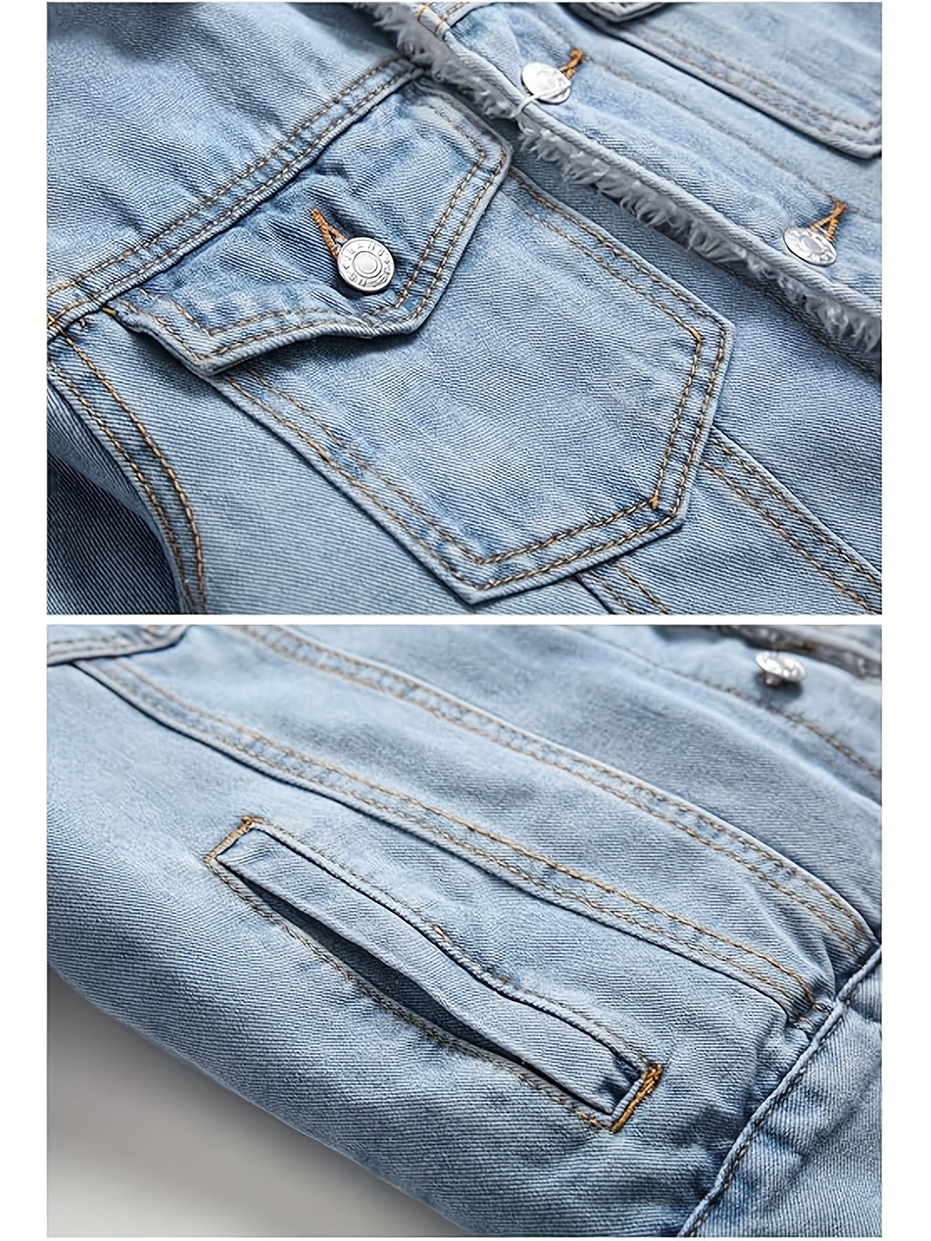 Mens Ultrawarm Insulated Fleece Lined Faux Denim Jacket Weatherproof Windbreaker