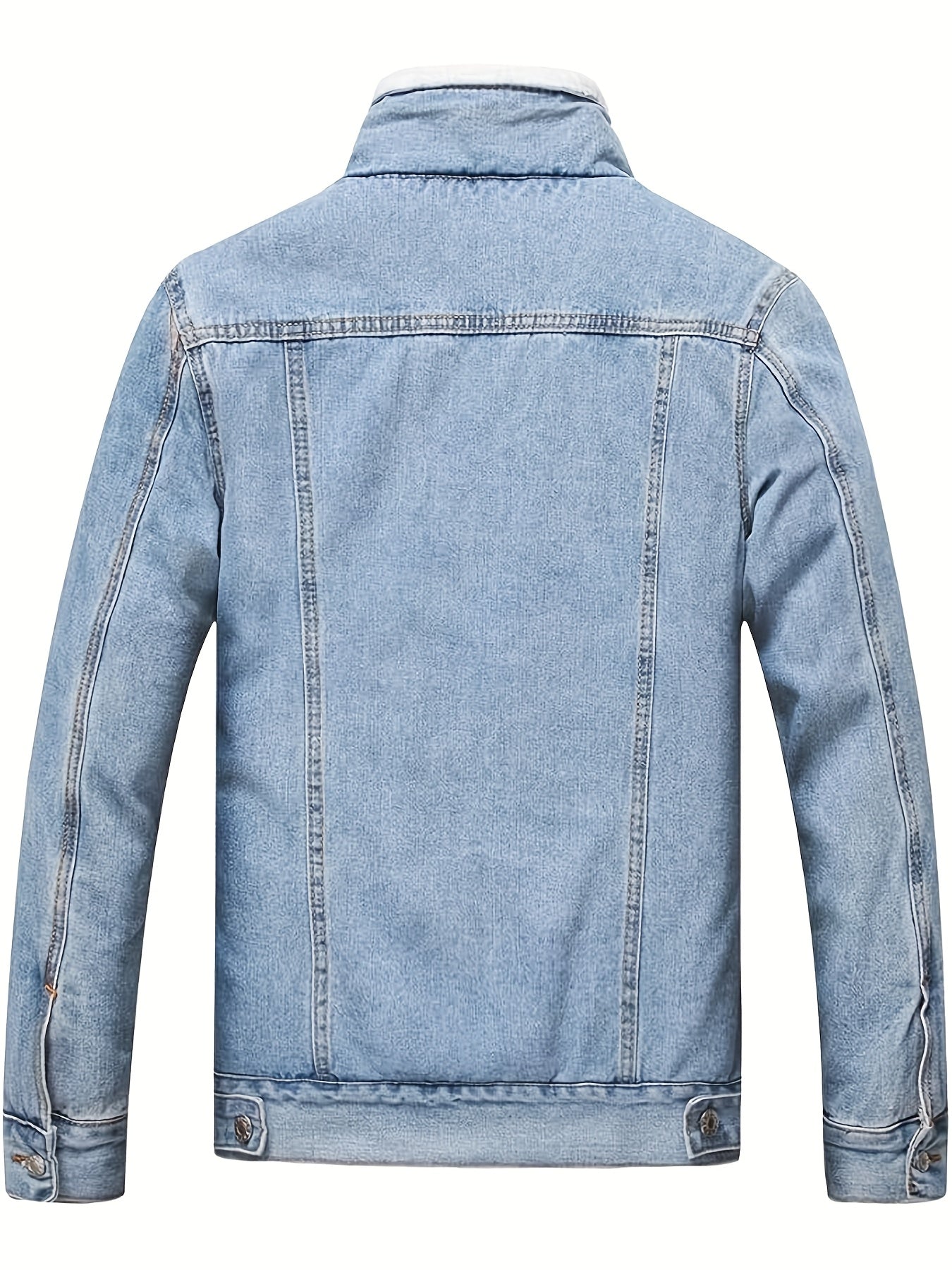 Mens Ultrawarm Insulated Fleece Lined Faux Denim Jacket Weatherproof Windbreaker