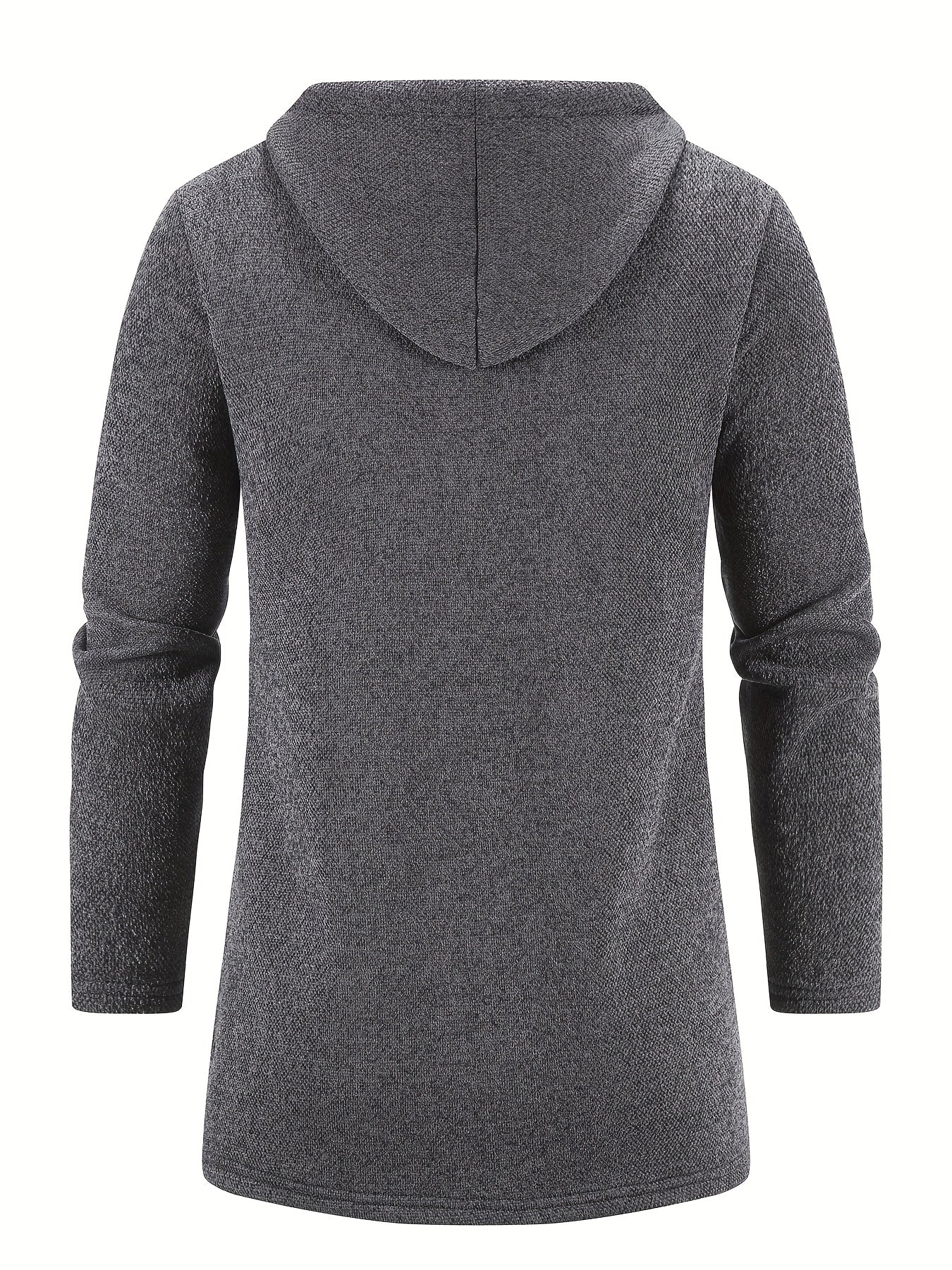 Men's Hooded Cardigan Jacket With Full Zip Windbreaker Pockets For Casual And Semi Formal Winter Outfits