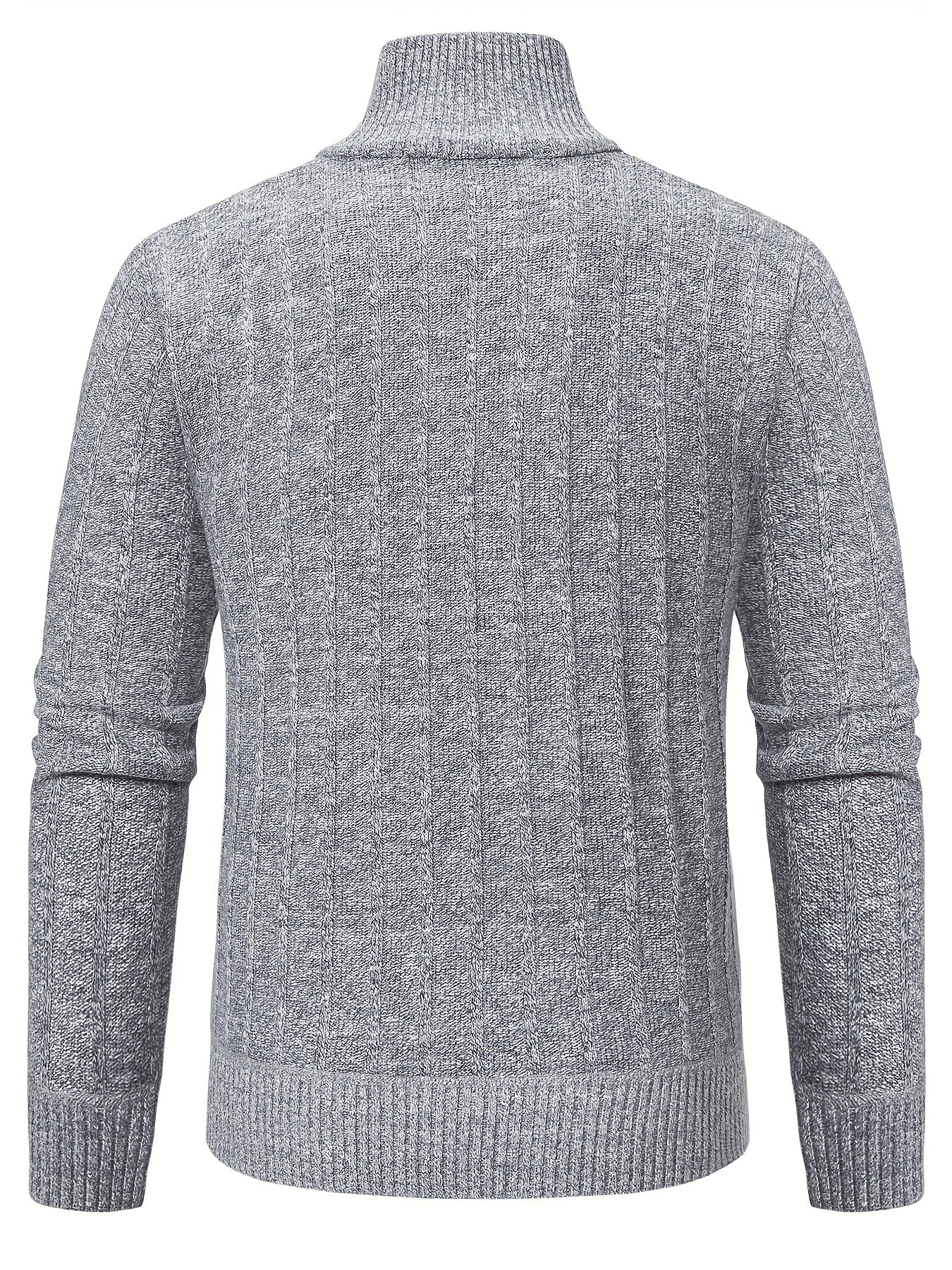 Mens Slim Fit Full Zip Stand Collar Sweater Jacket For Cold Weather Outerwear For Fall And Winter