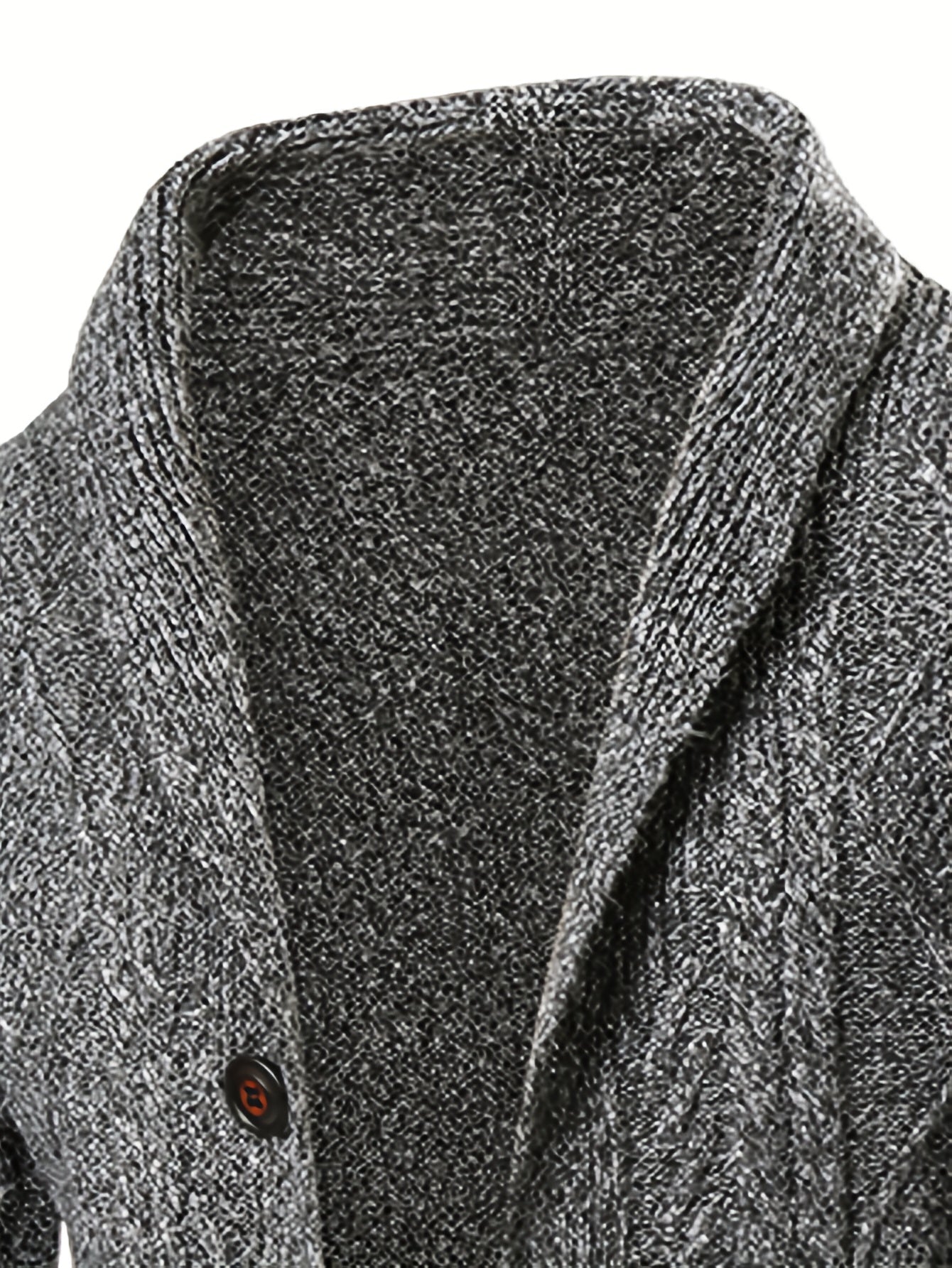 Men's Slim Knit Cardigan Sweater Jacket With PremiumWinterDurablePocketsWithSeamlessFinish VNeck