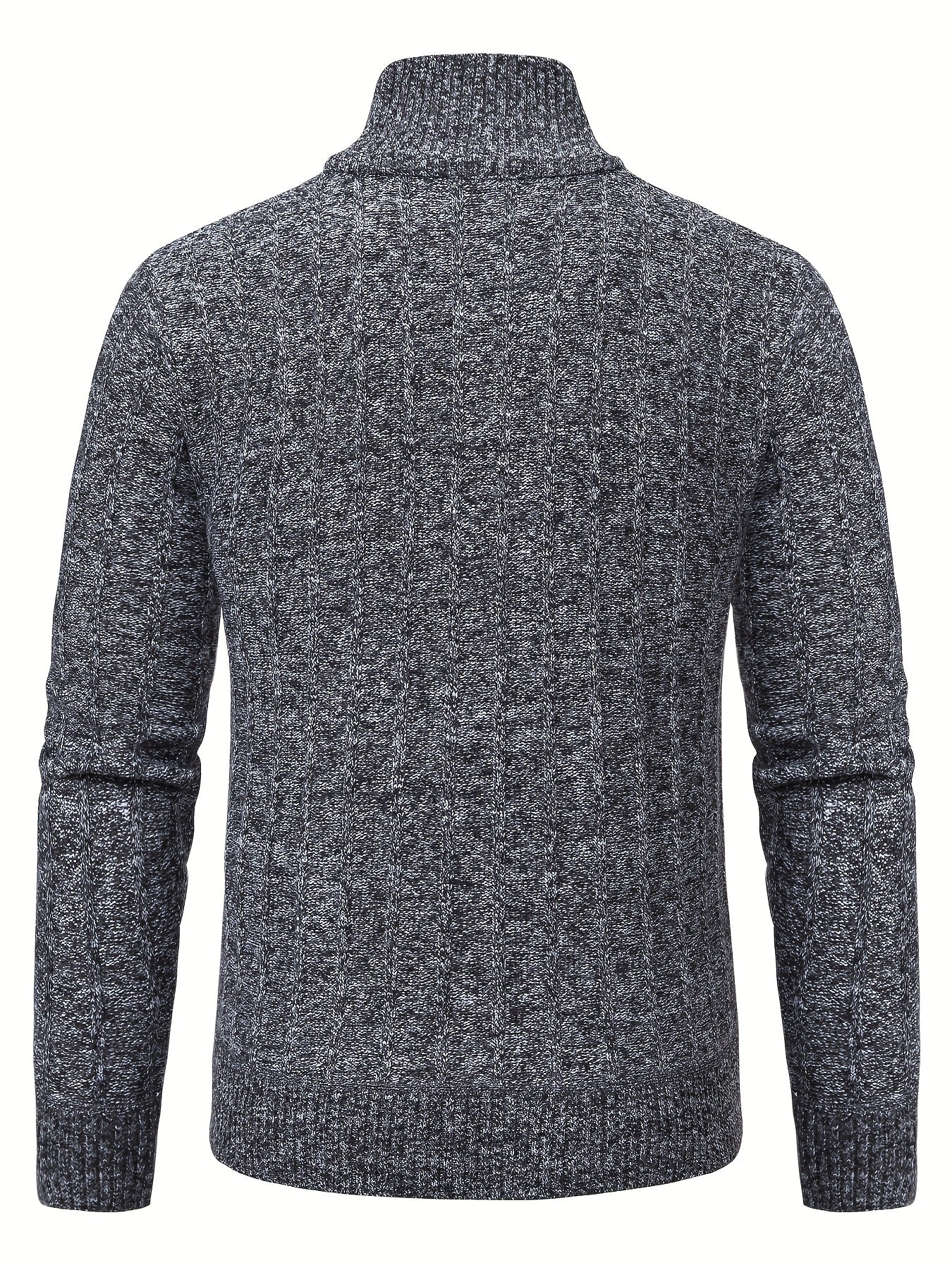 Mens Slim Fit Full Zip Stand Collar Sweater Jacket For Cold Weather Outerwear For Fall And Winter