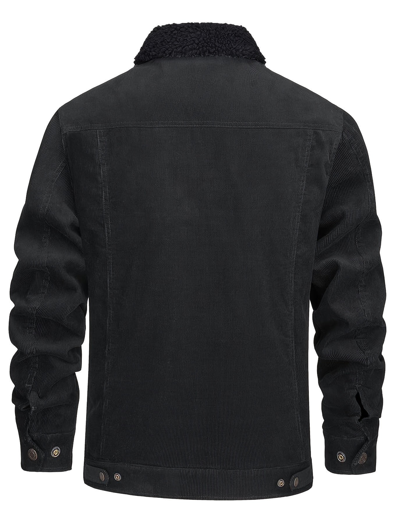 EKLENTSON Mens Winter Corduroy Jacket With Sherpa Lined Warmth TruckerWorkwearStyle