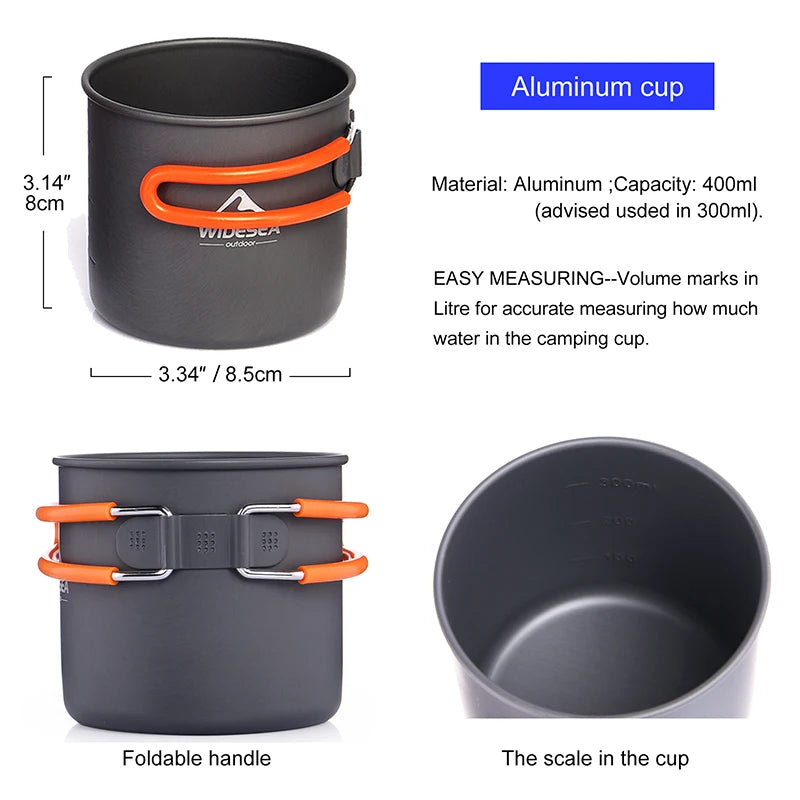 Widesea Portable Camping Cookware Set for Outdoor Adventures - Ky Ky Kiwi