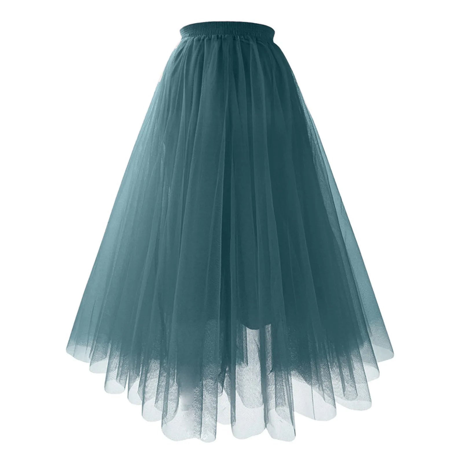 Vintage High Waist Tulle Skirt for Women Elegant Pleated Design - Ky Ky Kiwi