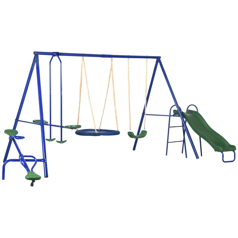 Metal Swing Set for Kids Outdoor, Heavy Duty Frame with Double Swings,  for Backyard Playground. - Ky Ky Kiwi