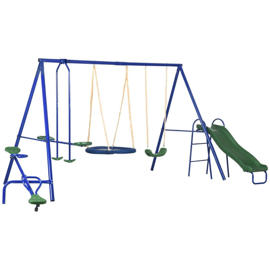 Metal Swing Set for Kids Outdoor, Heavy Duty Frame with Double Swings,  for Backyard Playground. - Ky Ky Kiwi