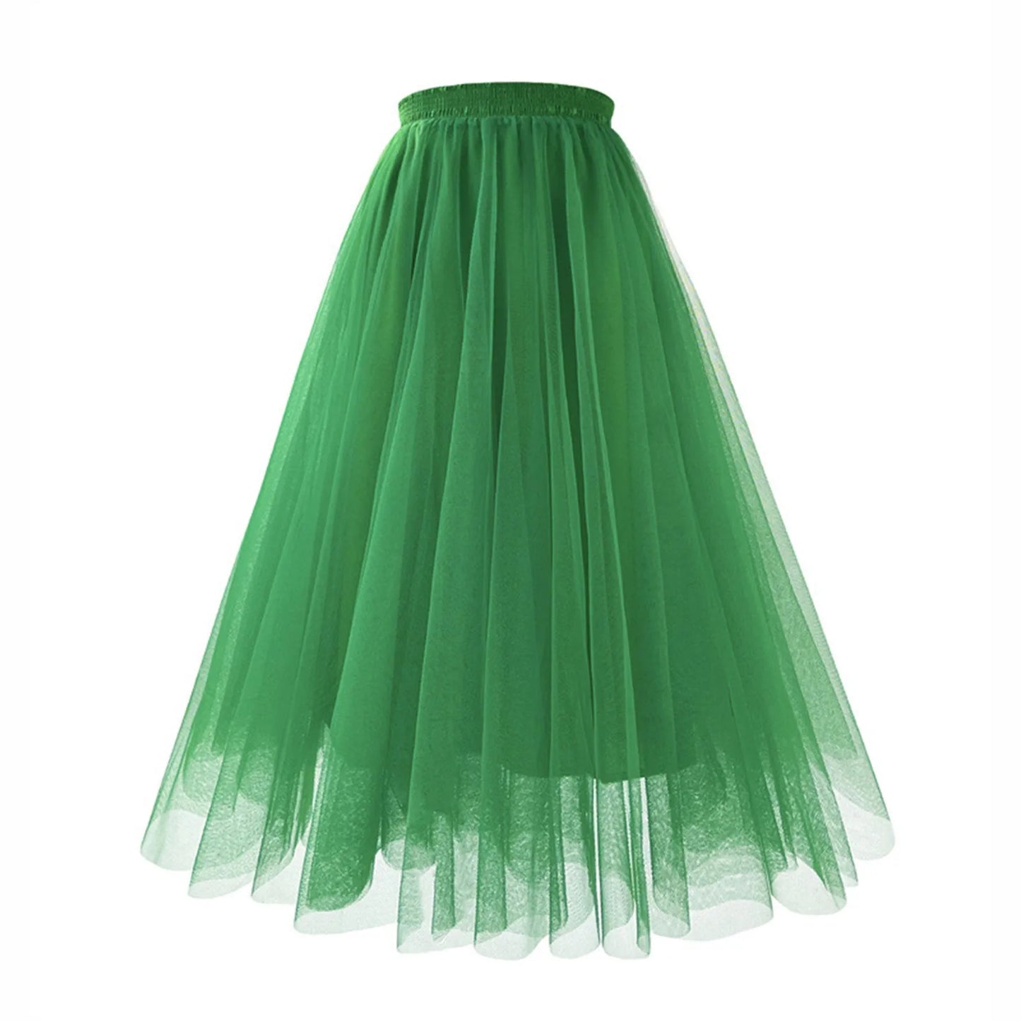 Vintage High Waist Tulle Skirt for Women Elegant Pleated Design - Ky Ky Kiwi