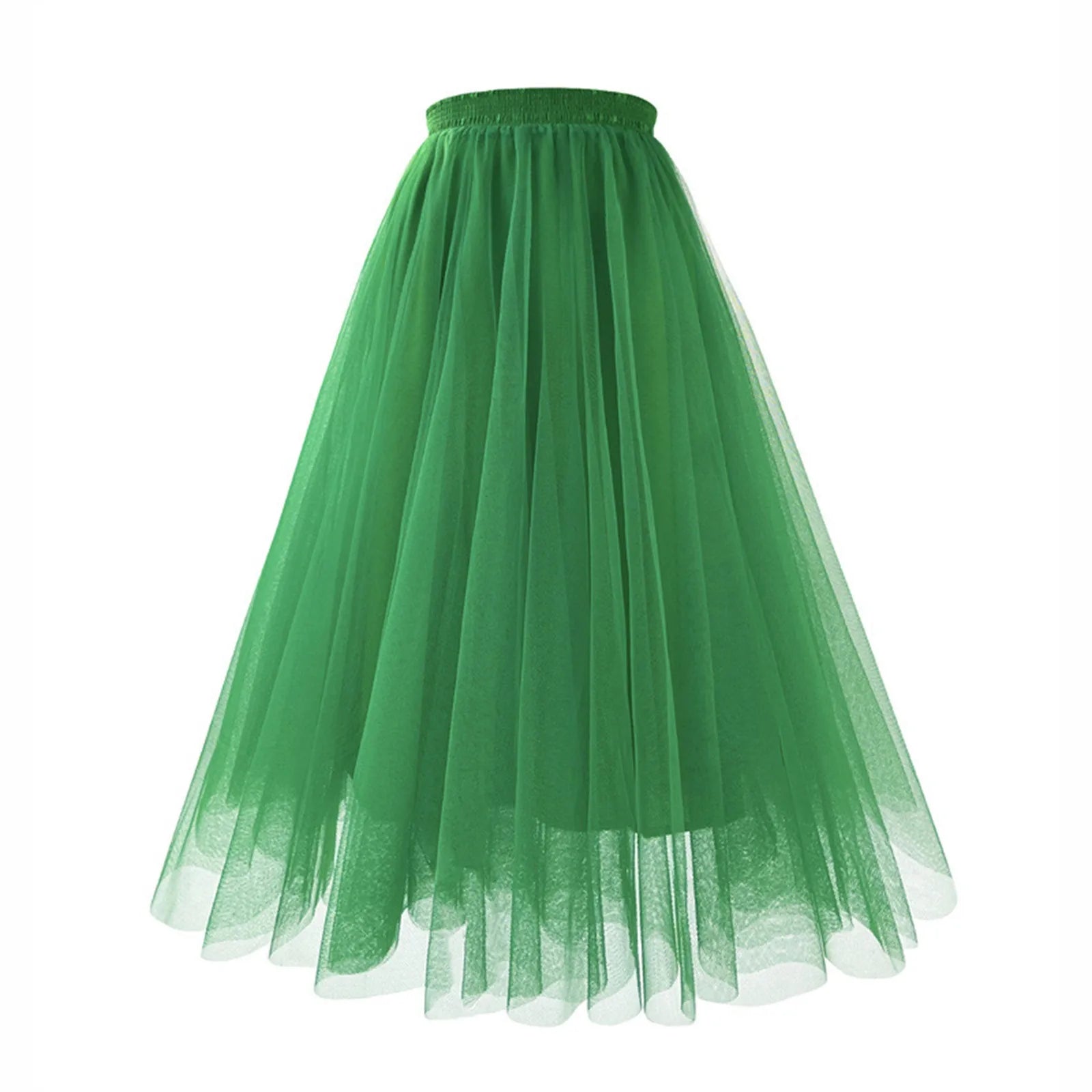 Vintage High Waist Tulle Skirt for Women Elegant Pleated Design - Ky Ky Kiwi