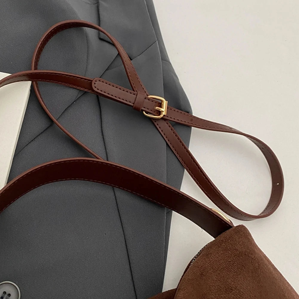 Fashionable Suede Leather Boston Tote Bag for Women - Ky Ky Kiwi