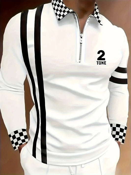 Men's Printed Polo Shirt for Casual Spring and Autumn Wear - Ky Ky Kiwi