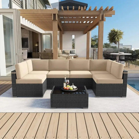 Outdoor Furniture Replacement Cushions for Patio Sectional Sofa Set - Ky Ky Kiwi