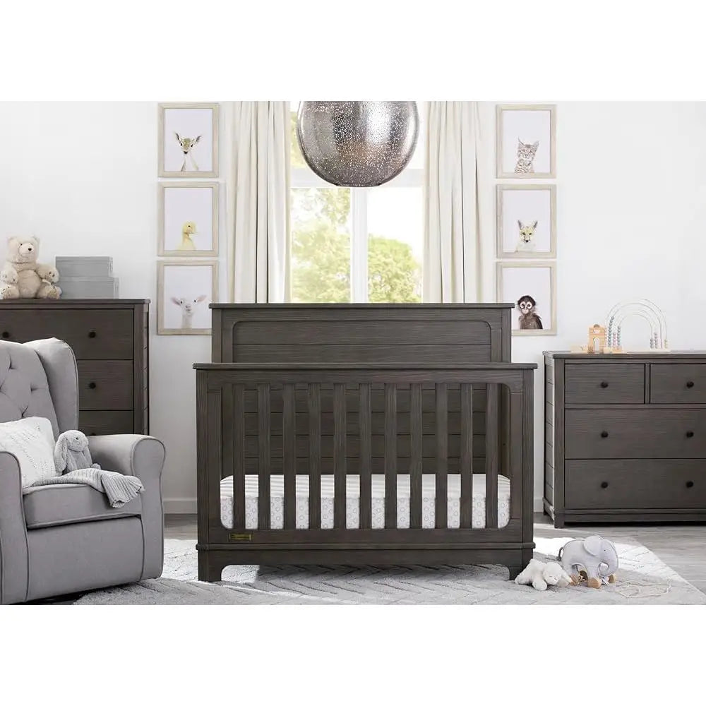 Simmons Kids 4-in-1 Convertible Crib for Modern Nurseries - Ky Ky Kiwi