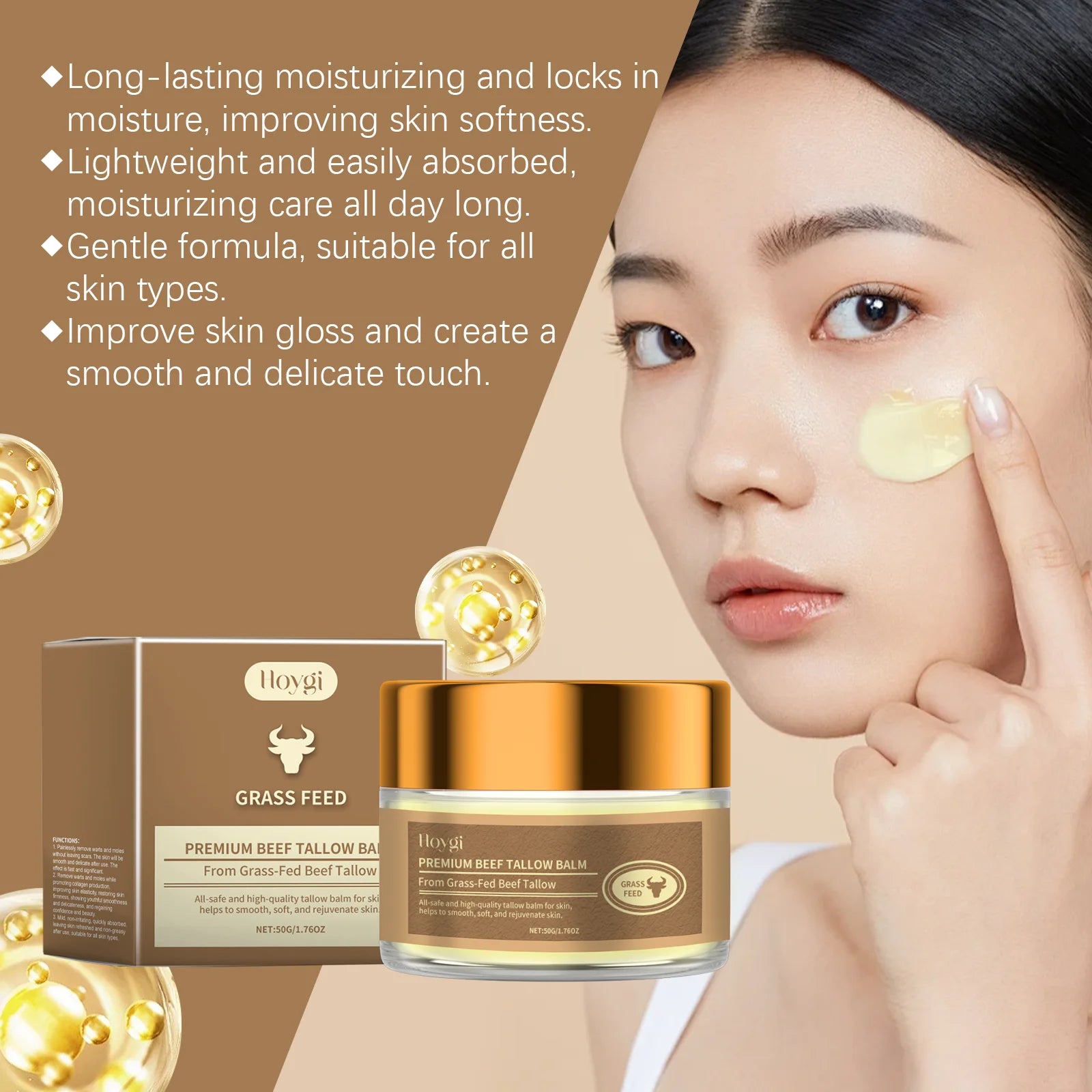 Bovine Fat Honey Moisturizing Cream for Nourished and Soft Skin - Ky Ky Kiwi