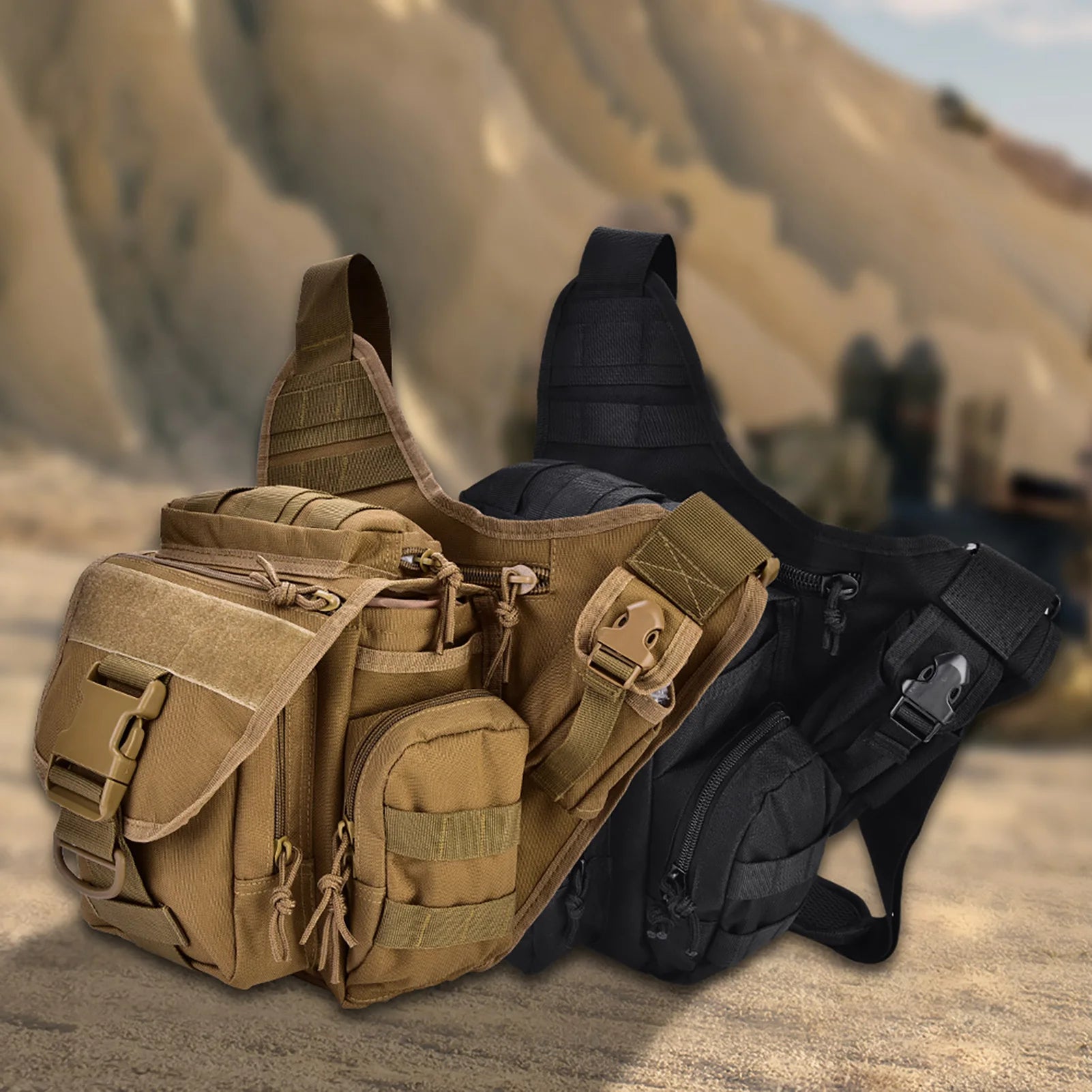 Durable Men Military Chest Bag for Travel and Outdoor Adventures - Ky Ky Kiwi