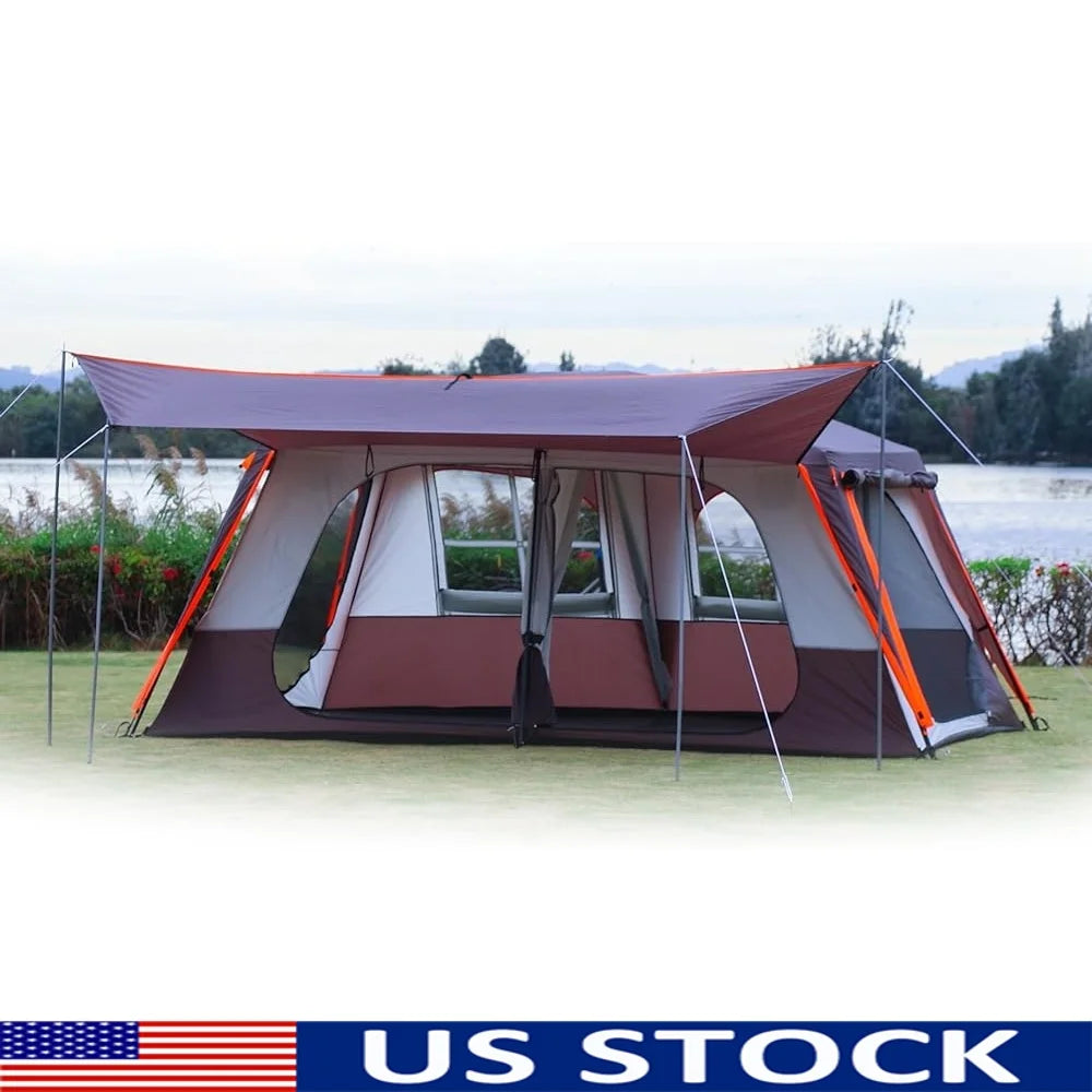 Family Camping Tent with Waterproof Design and Spacious Rooms - Ky Ky Kiwi