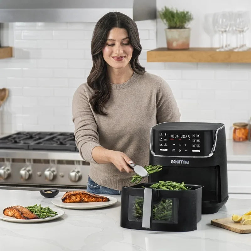 Gourmia Digital Window 8 qt Air Fryer, Black - Nonstick, Digital Display