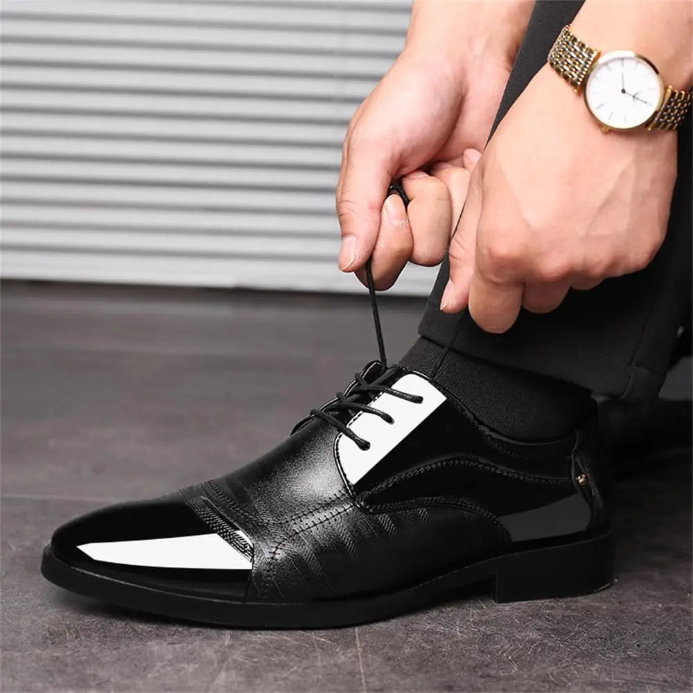 Men's Classic Patent Leather Dress Shoes for Business and Formal Wear - Ky Ky Kiwi